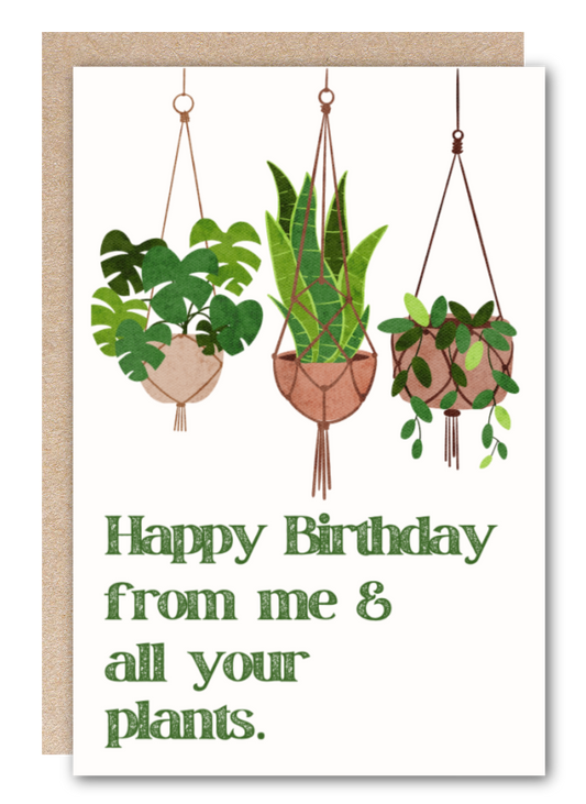 Kindred Paper Co. - Cute Birthday Card; Plant Mom; Plant Dad;